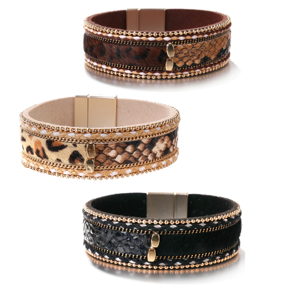 Leopard print 2025 wrap bracelet