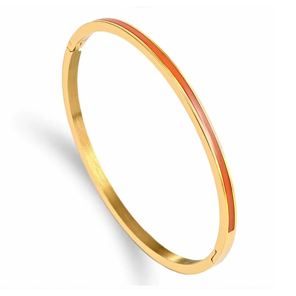 Colorful Enamel Bracelet Collection - Stainless Steel