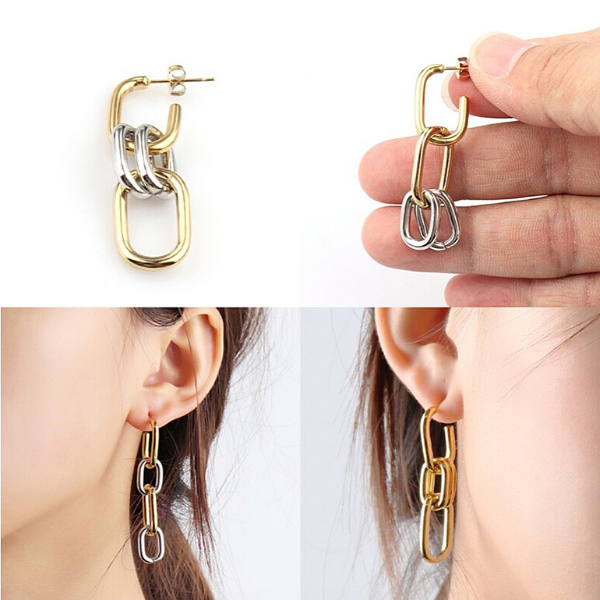 4-in-1 Earrings - Stainless Steel