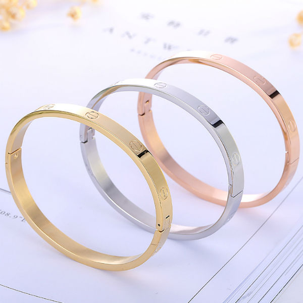 Amour Bangle Bracelets - Stainless Steel