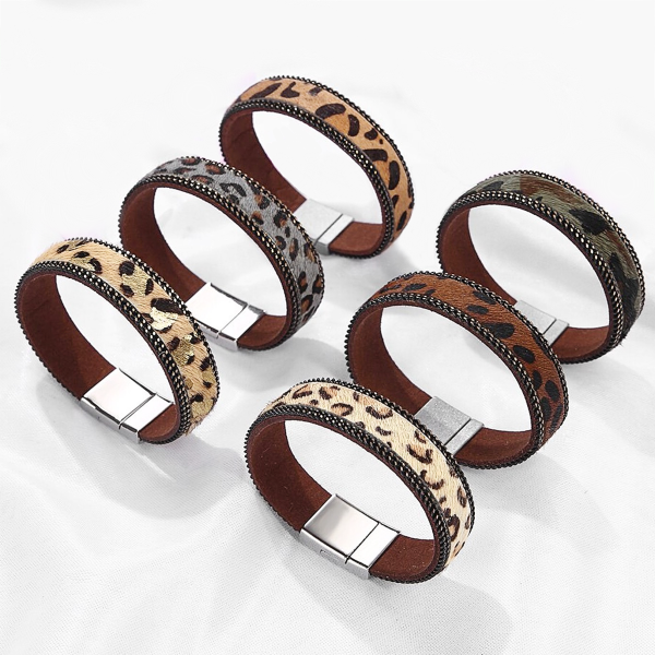 Animal Print Magnetic Wrap Bracelets