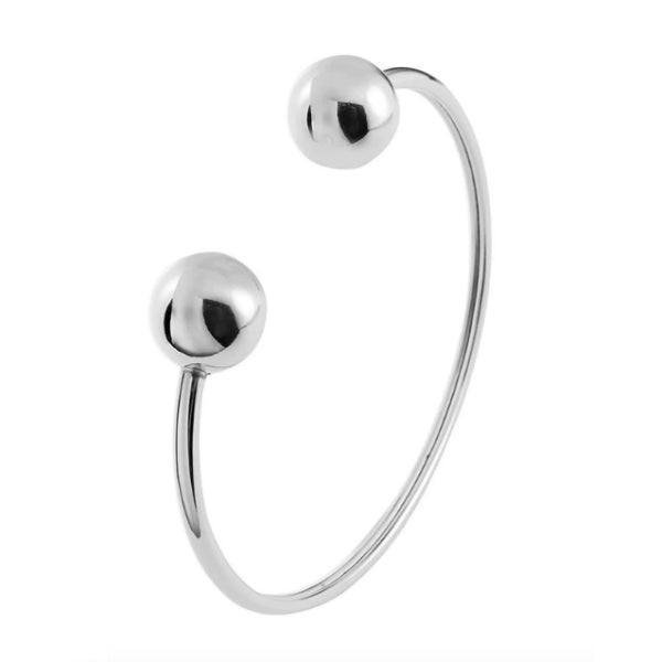 Ball Cuff Bracelet - Stainless Steel