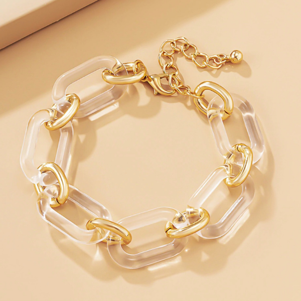 Clear Acrylic Link Bracelet