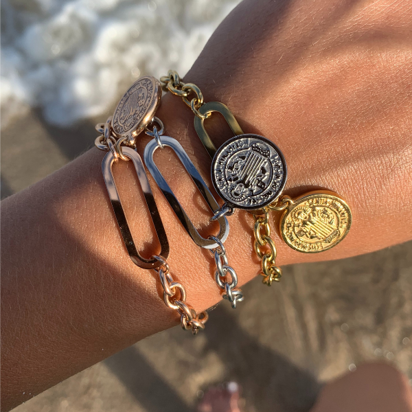 Coin sales charm bracelet