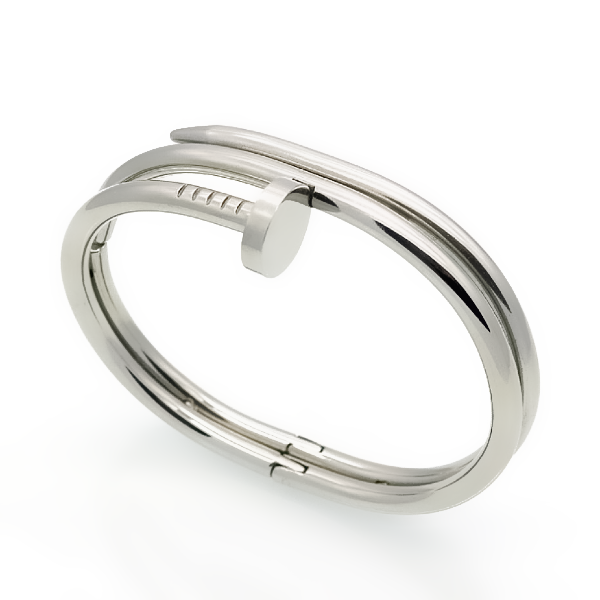 Double Nail Bangle Bracelet Stainless Steel
