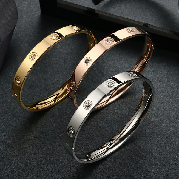 Eternity Bangle Bracelet - Stainless Steel