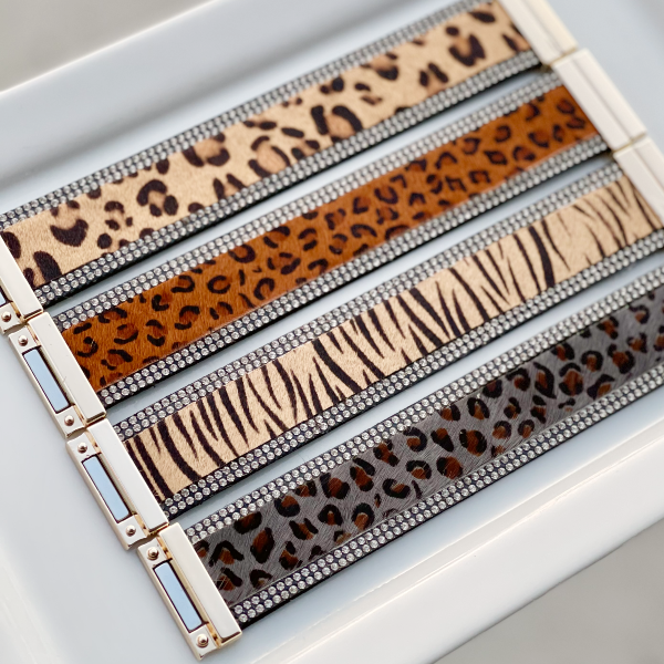 Glam Animal Print Magnetic Bracelets