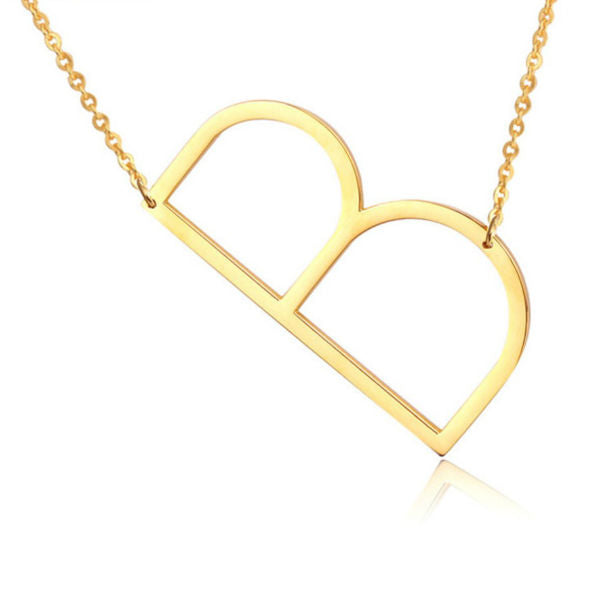 Initial Dainty Necklace - Stainless Steel