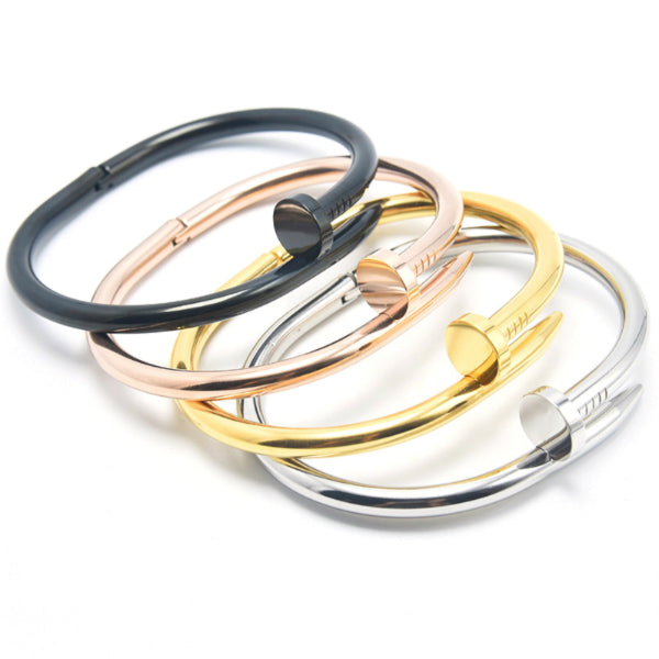 Nail Bangle Bracelet - Stainless Steel