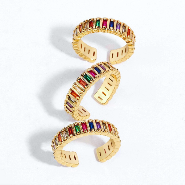 Rainbow Adjustable Ring / Midi Ring