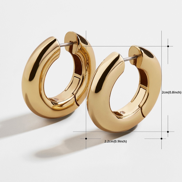 Gold Huggie Hoop Earrings