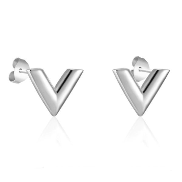 Valentina V Earrings - Stainless Steel